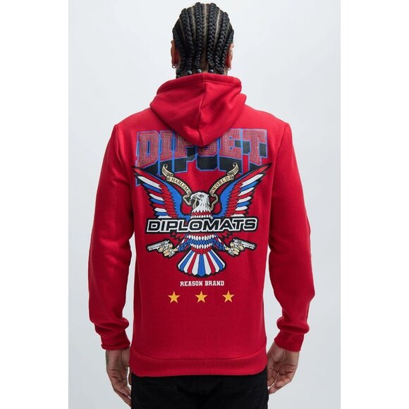 Dipset Diplomats Members Hoodie Sweater Red Hip Hop Rap Men's - Picture 1 of 10